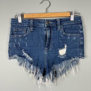 Cello Medium Women’s Distressed Frayed Denim Shorts